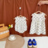 Lace Print Flower Skirt Sisters and Cotton Sleeveless Jumpsuit